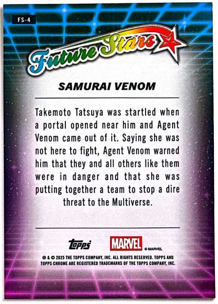 Topps Marvel Chrome 2025 - FUTURE STARS - Samurai Venom - FS - 4 by TCGDON on MYNTED