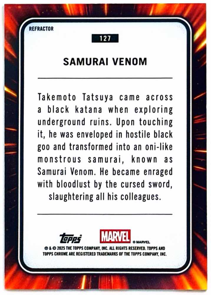Topps Marvel Chrome 2025 - Samurai Venom - Refractor - Card No. 127 by TCGDON on MYNTED