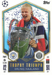 Topps Match Attax No. 433 Erling Haaland Trophy Triumph- by Cards Corner on MYNTED