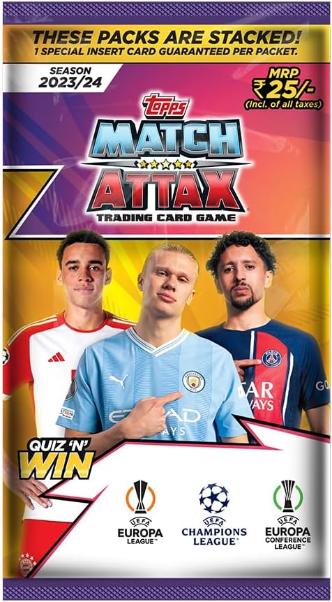 Topps UEFA Champions League Match Attax 23/24 Trading Card (Flow Pack - Pack of 40) by BrickMak on MYNTED
