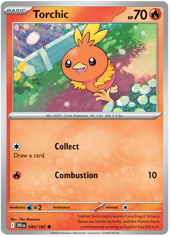 Torchic 040/182 Reverse Holo | Scarlet & Violet – Destined Rivals by Worth the XP on MYNTED