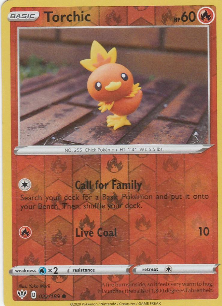 Torchic [Reverse Holo] 22 Pokemon Darkness Ablaze by Moe‘s Vault on MYNTED