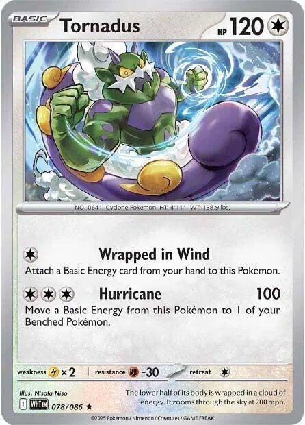 Tornadus White Flare Rare 078/086 Holofoil by Fabio’s Black Box on MYNTED