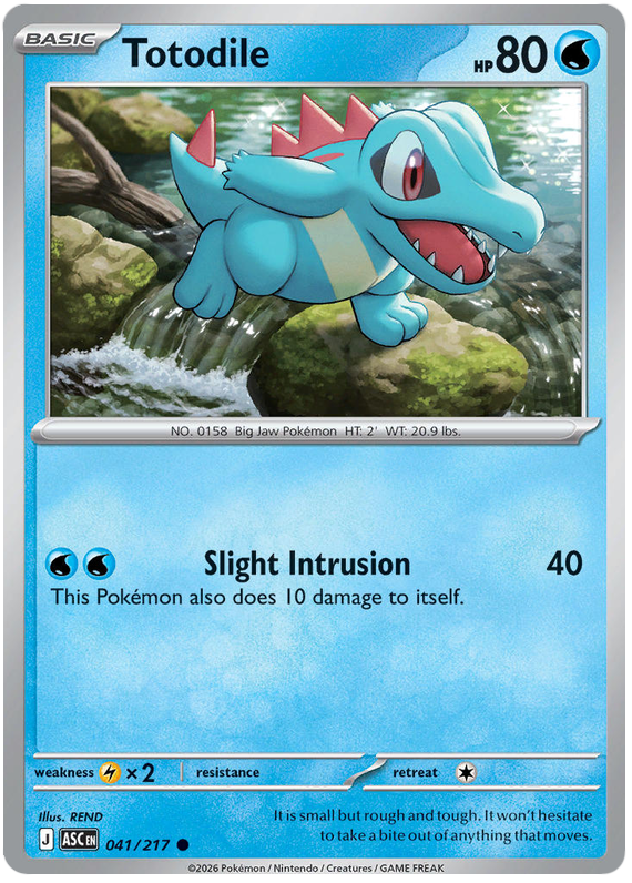 Totodile 041/217 Common | Mega Evolution – Ascended Heroes by Worth the XP on MYNTED