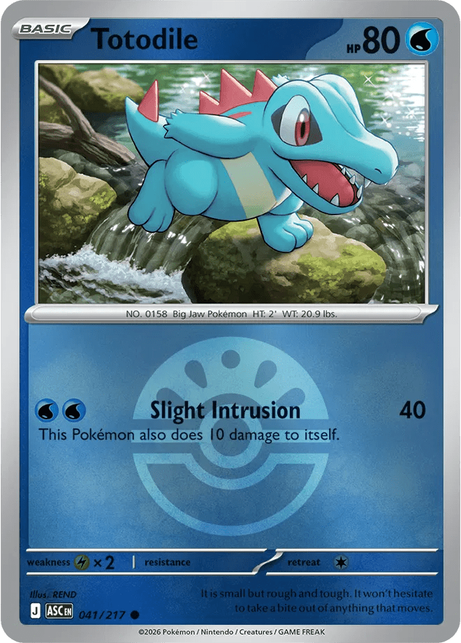 Totodile (Friend Ball) Ascended Heroes Common 041/217 by Shark Pop Culture on MYNTED