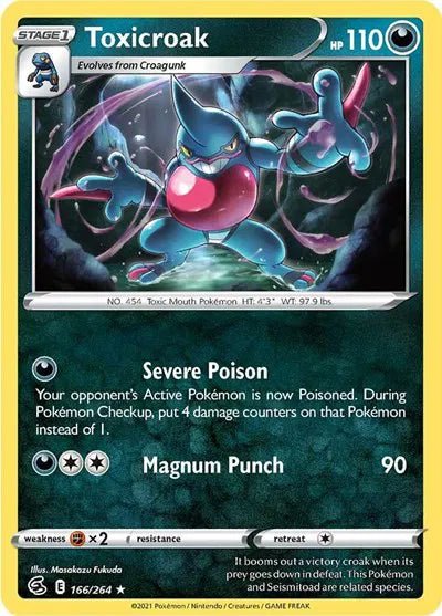 Toxicroak 166/264 · Normal (Fusion Strike) by The Archive Stop on MYNTED