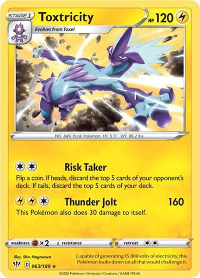 Toxtricity 063/189 · Reverse Holofoil (Darkness Ablaze) by ISB Collector on MYNTED