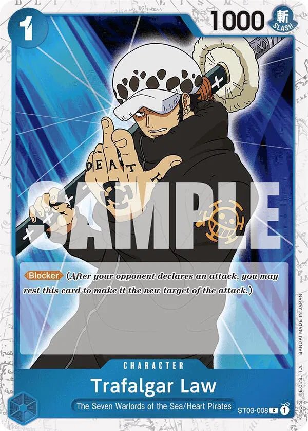 Trafalgar Law (ST03 - 008) (Jolly Roger Foil) Premium Booster C ST03 - 008 by Schmutzfink TCG on MYNTED