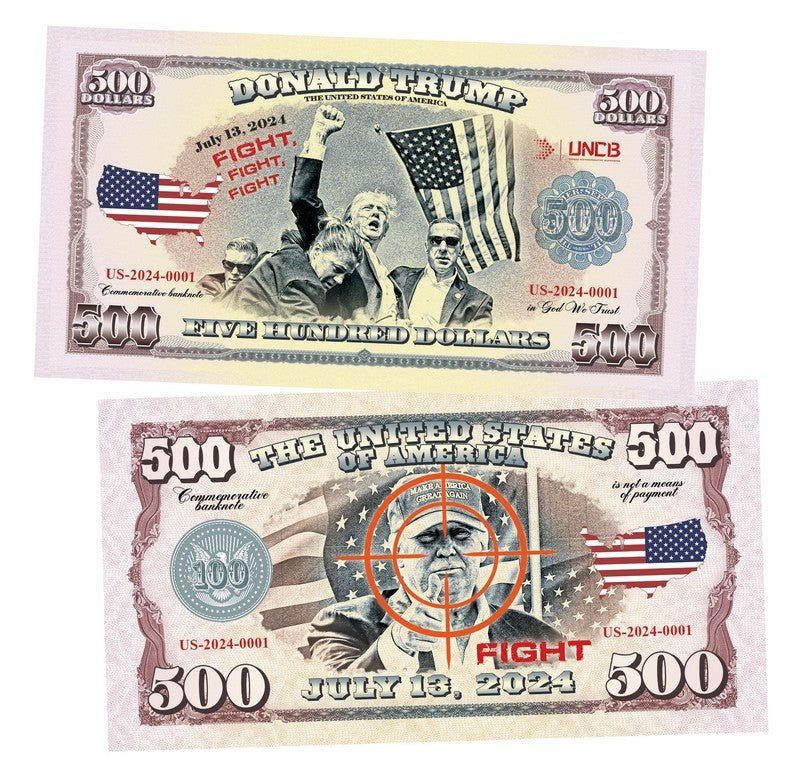 Tramp Fight 500 Dollars UNCB banknote by UNCB on MYNTED