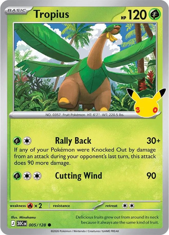 Tropius 005/128 (30th Celebration) by PokeeMom on MYNTED
