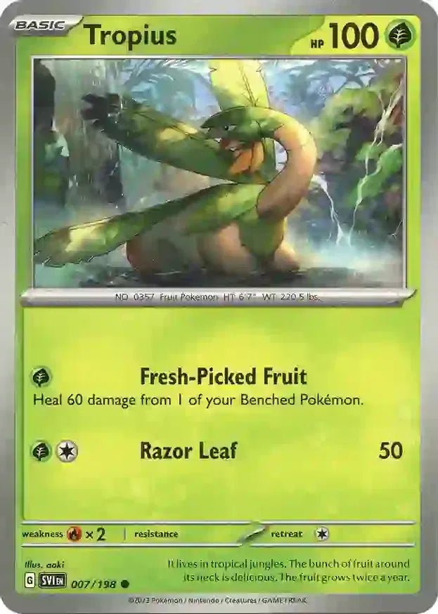 Tropius 007/198 · Reverse Holofoil (Scarlet & Violet Base Set) by ISB Collector on MYNTED