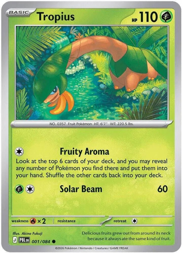 Tropius Pitch Black Common 001/084 by PokeGrails on MYNTED