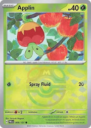 Applin MASTER BALL REVERSE HOLO Prismatic Evolutions 009/131