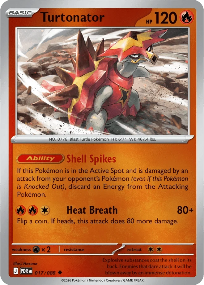 Turtonator 017/088 Reverse Holo | Mega Evolution – Perfect Order by Worth the XP on MYNTED