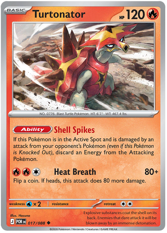 Turtonator 017/088 Uncommon | Mega Evolution – Perfect Order by Worth the XP on MYNTED
