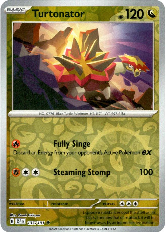 Turtonator [Reverse Holo] 137 Pokemon Surging Sparks by Moe‘s Vault on MYNTED