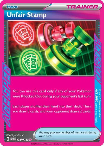 Unfair Stamp Twilight Masquerade ACE SPEC Rare 165/167