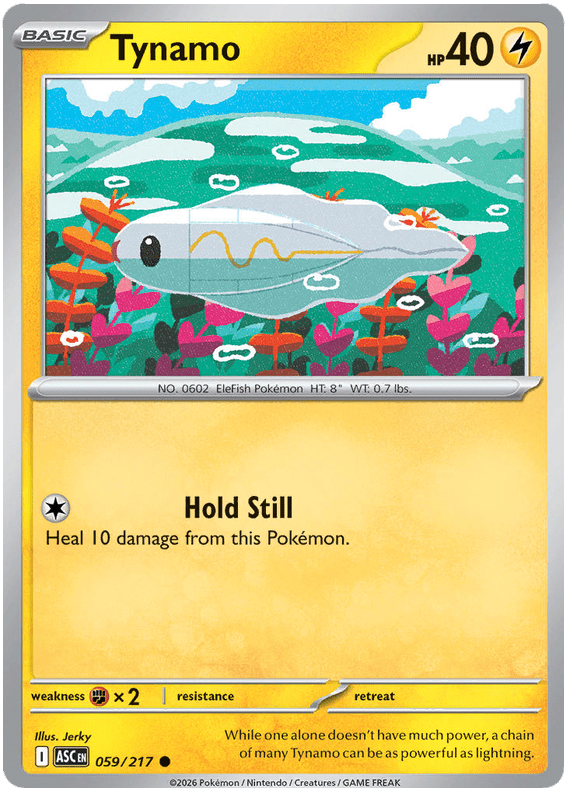 Tynamo 059/217 Common | Mega Evolution – Ascended Heroes by Worth the XP on MYNTED