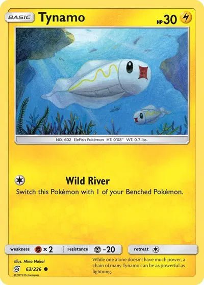 Tynamo (Reverse Holofoil) (63) Unified Minds Common 63/236 by PokeSource on MYNTED