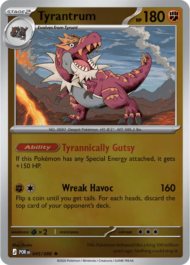 Tyrantrum Perfect Order Rare • 045/088 Reverse Holofoil by Shark Pop Culture on MYNTED
