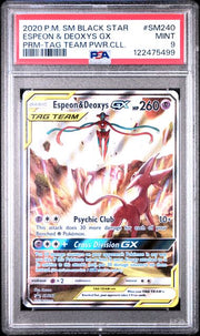 PSA 9 Espeon & Deoxys GX Black Star Promo