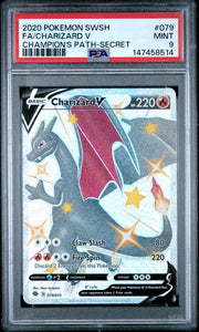 PSA 9 Charizard V (Secret) Champion's Path Secret Rare 079/73
