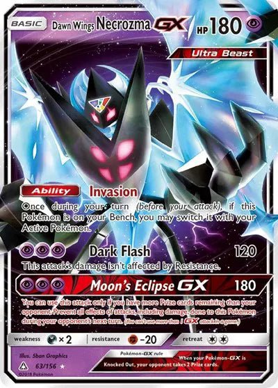 Ultra Prism Dawn Wings Necrozma GX 63/156 by PlayVault on MYNTED