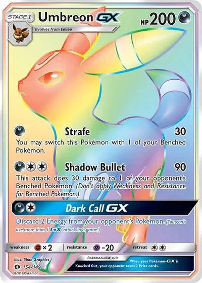 Umbreon GX (Secret) 154/149 - Sun & Moon Base - Secret Rare by Light Collectibles on MYNTED
