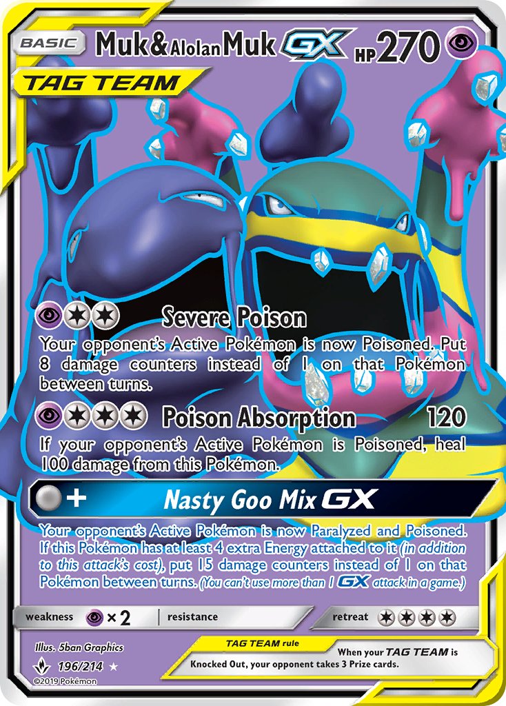 Pokémon Muk & Alolan Muk GX - 196/214