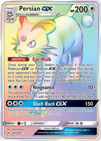 Unbroken Bonds Persian GX 227/214 by PlayVault on MYNTED