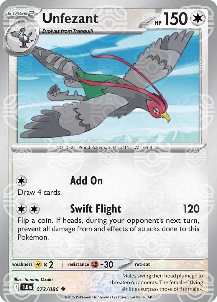 Unfezant (Master Ball) 073 - Black Bolt (BLK) by SAFAQATI on MYNTED