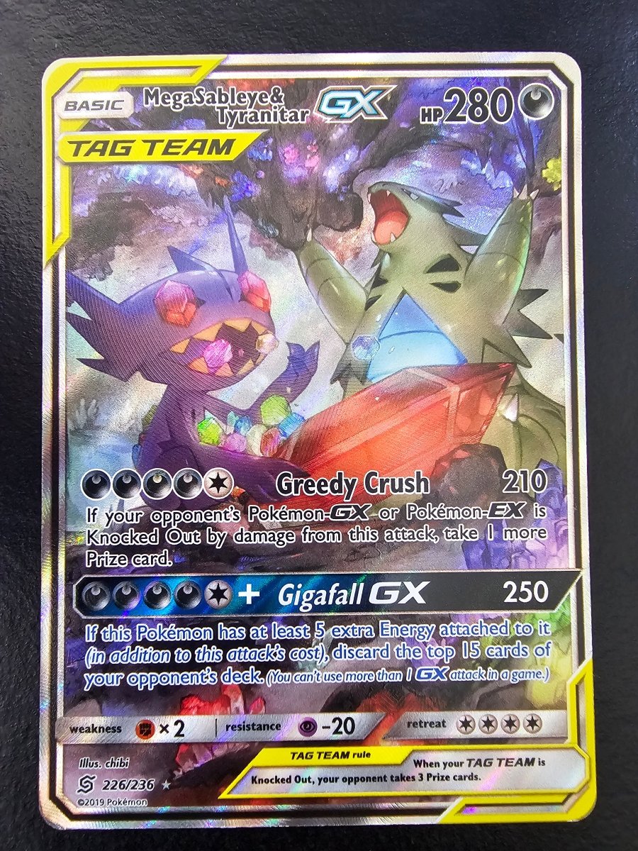 Unified Minds Mega Sableye & Tyranitar GX 226/236 - LP by PlayVault on MYNTED