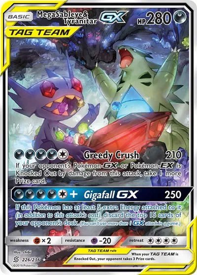 Unified Minds Mega Sableye & Tyranitar GX 226/236 - LP by PlayVault on MYNTED
