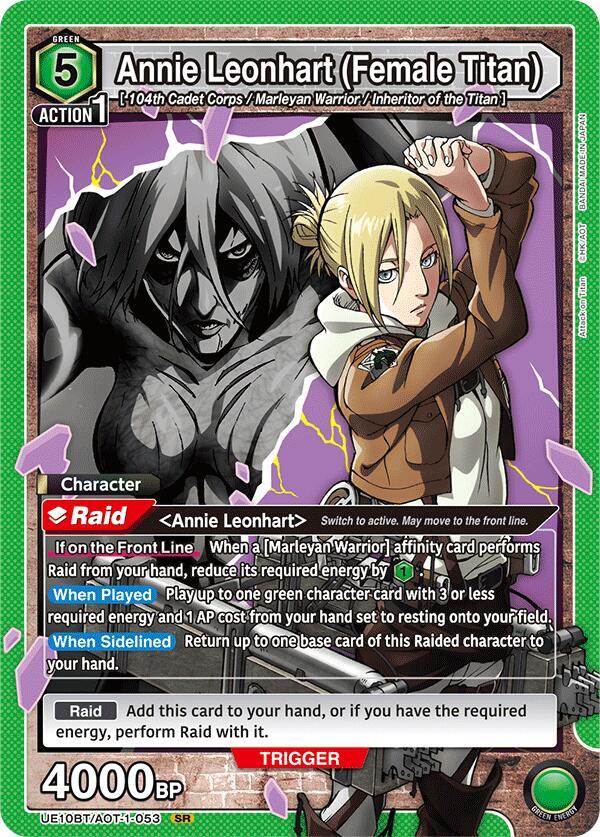 Union Arena - Annie Leonhart (Female Titan) - UE10BT: Attack on Titan (UE10BT) by TCGDON on MYNTED