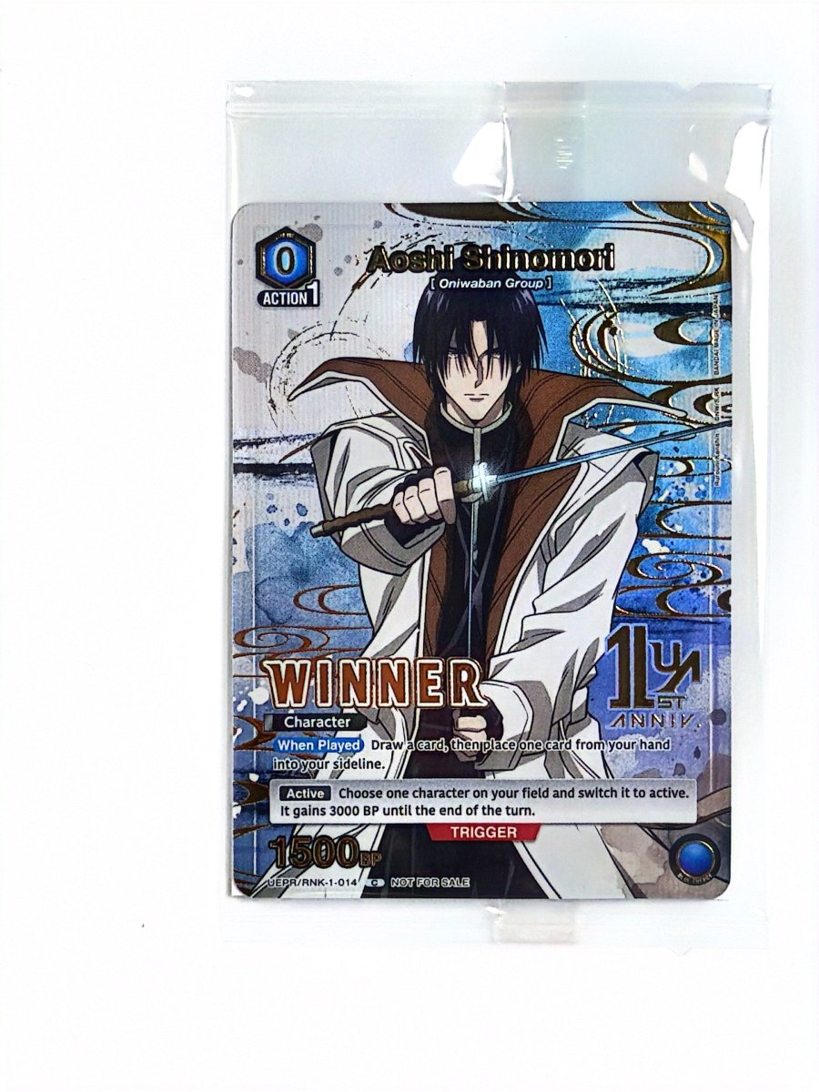 Union Arena - Aoshi Shinomori (014) (Winner) - Union Arena Promotion Cards (UEPR) by TCGDON on MYNTED
