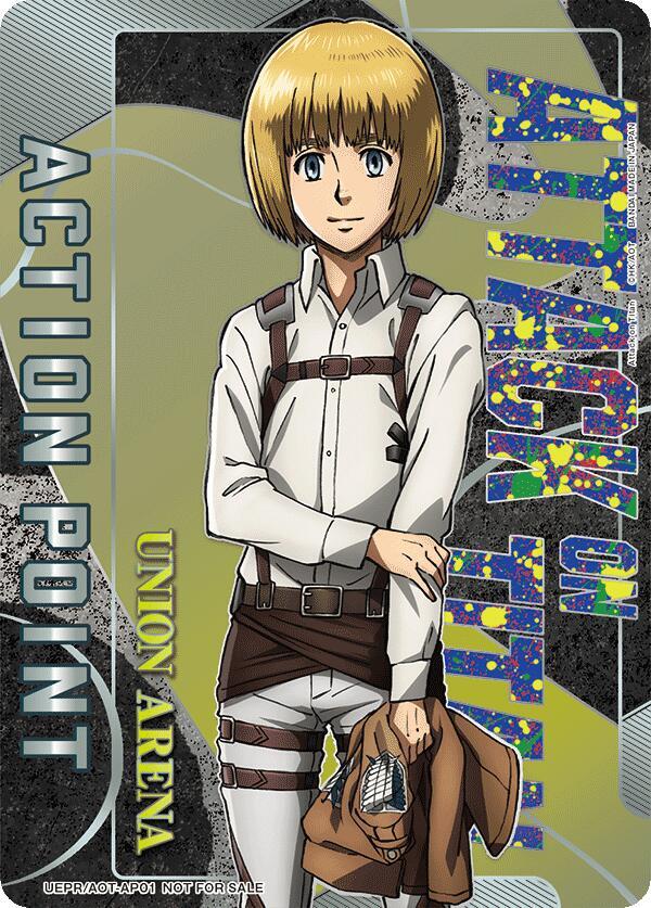 Union Arena - Armin Arlert - Action Point Card (AP01) (Attack on Titan) (Foiled) - Union Arena Promotion Cards (UEPR) by TCGDON on MYNTED