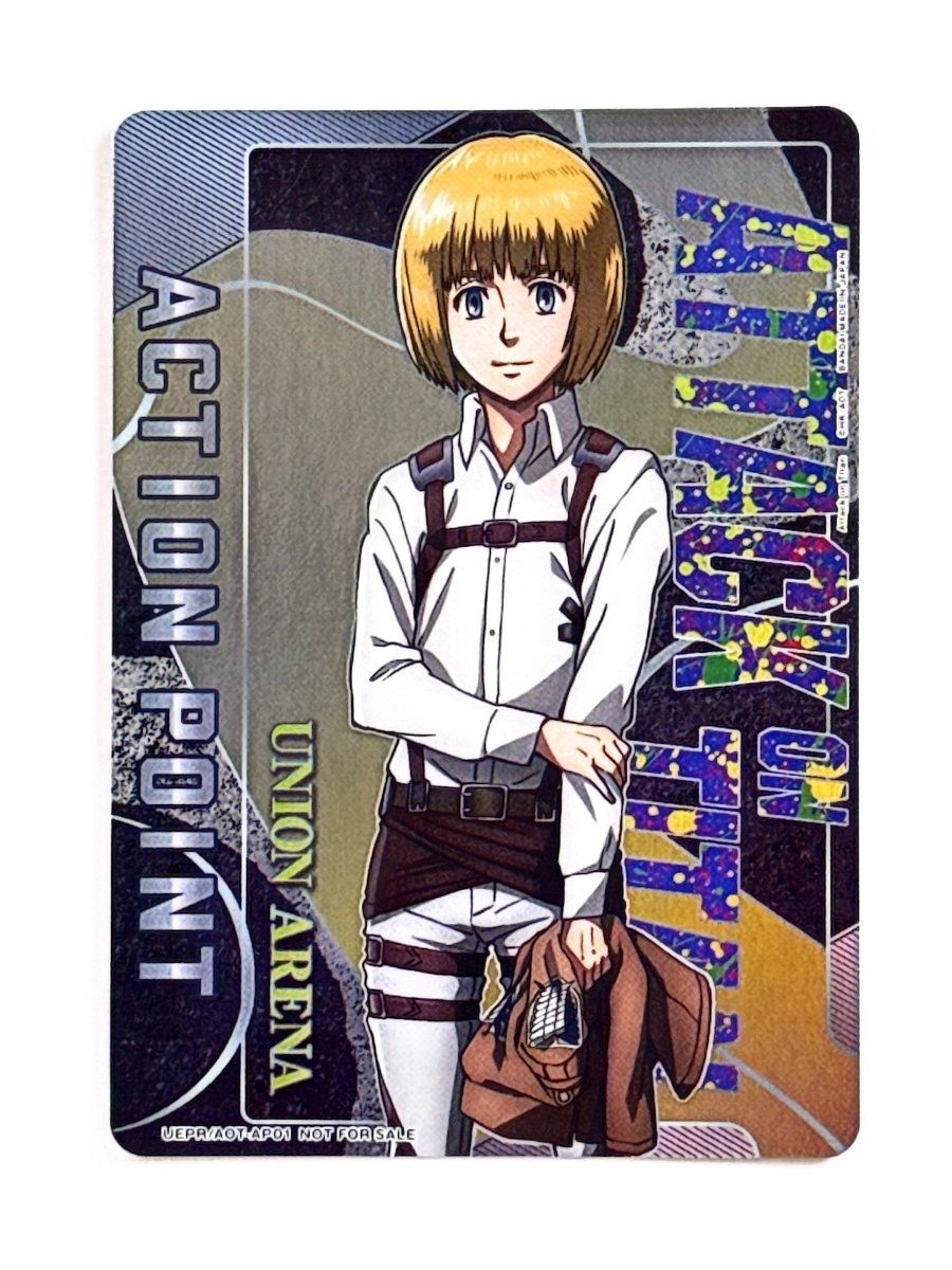 Union Arena - Armin Arlert - Action Point Card (AP01) (Attack on Titan) (Foiled) - Union Arena Promotion Cards (UEPR) by TCGDON on MYNTED
