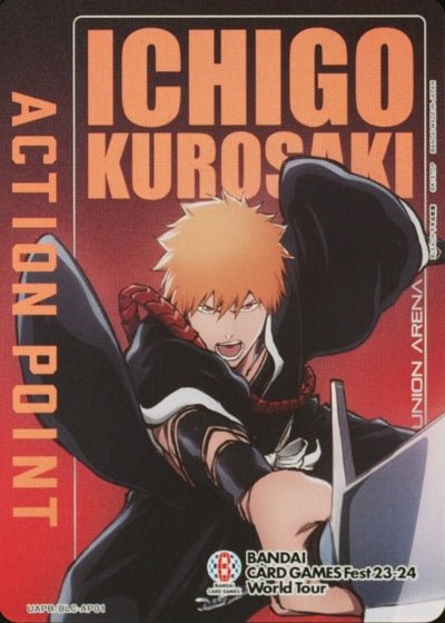 Union Arena - Bleach - Ichigo Kurosaki - Bandai Card Games Fest 23-24 - World Tour - UAPB/BLC-AP01 (Textured) by TCGDON on MYNTED