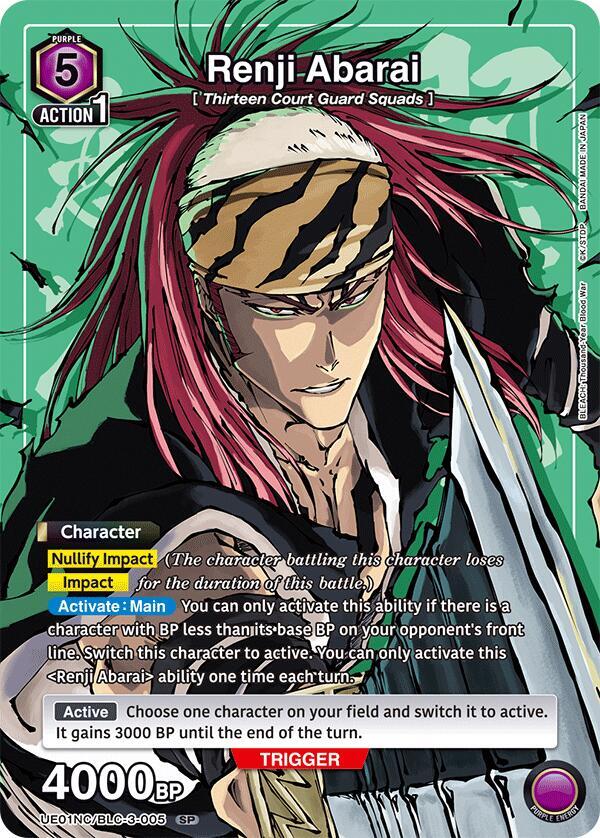 Union Arena - Bleach - Renji Abarai - UE01NC: New Card Selection: BLEACH: Thousand - Year Blood War (UE01NC) by TCGDON on MYNTED