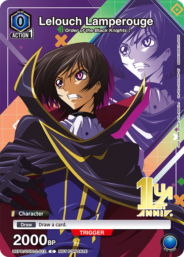 Union Arena - Code Geass - Lelouch Lamperouge - 1st Anniversary Stamp - Not for Sale by TCGDON on MYNTED