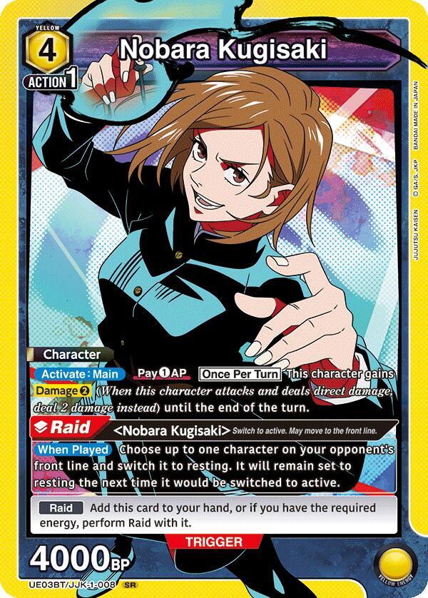 Union Arena - JJK - Nobara Kugisaki (008) - UE03BT: Jujutsu Kaisen (UE03BT) by TCGDON on MYNTED