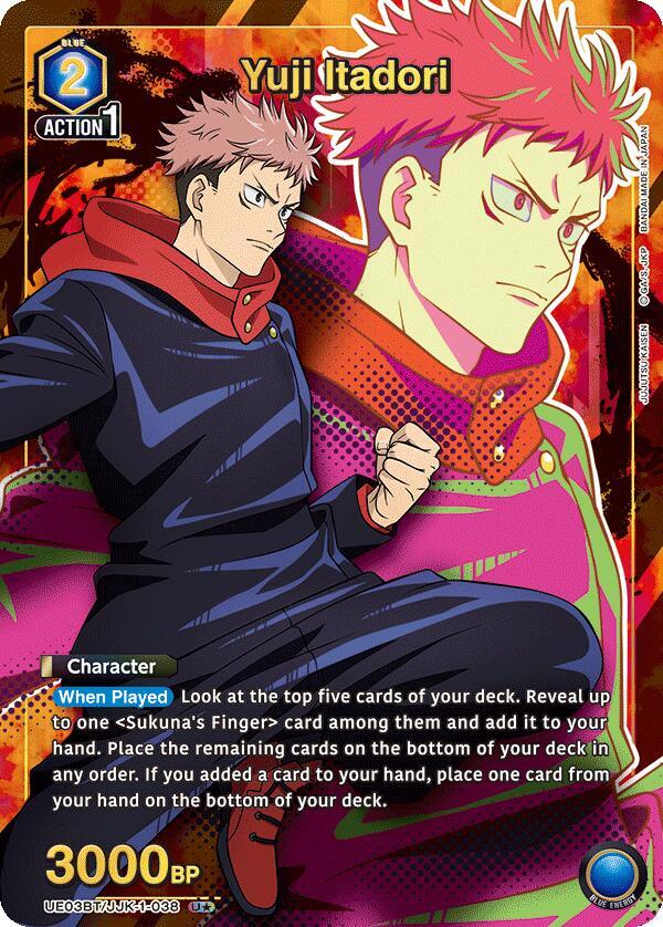 Union Arena - Jujutsu Kaisen JJK - Yuji Itadori (038) (U*) - UE03BT: Jujutsu Kaisen (UE03BT) by TCGDON on MYNTED