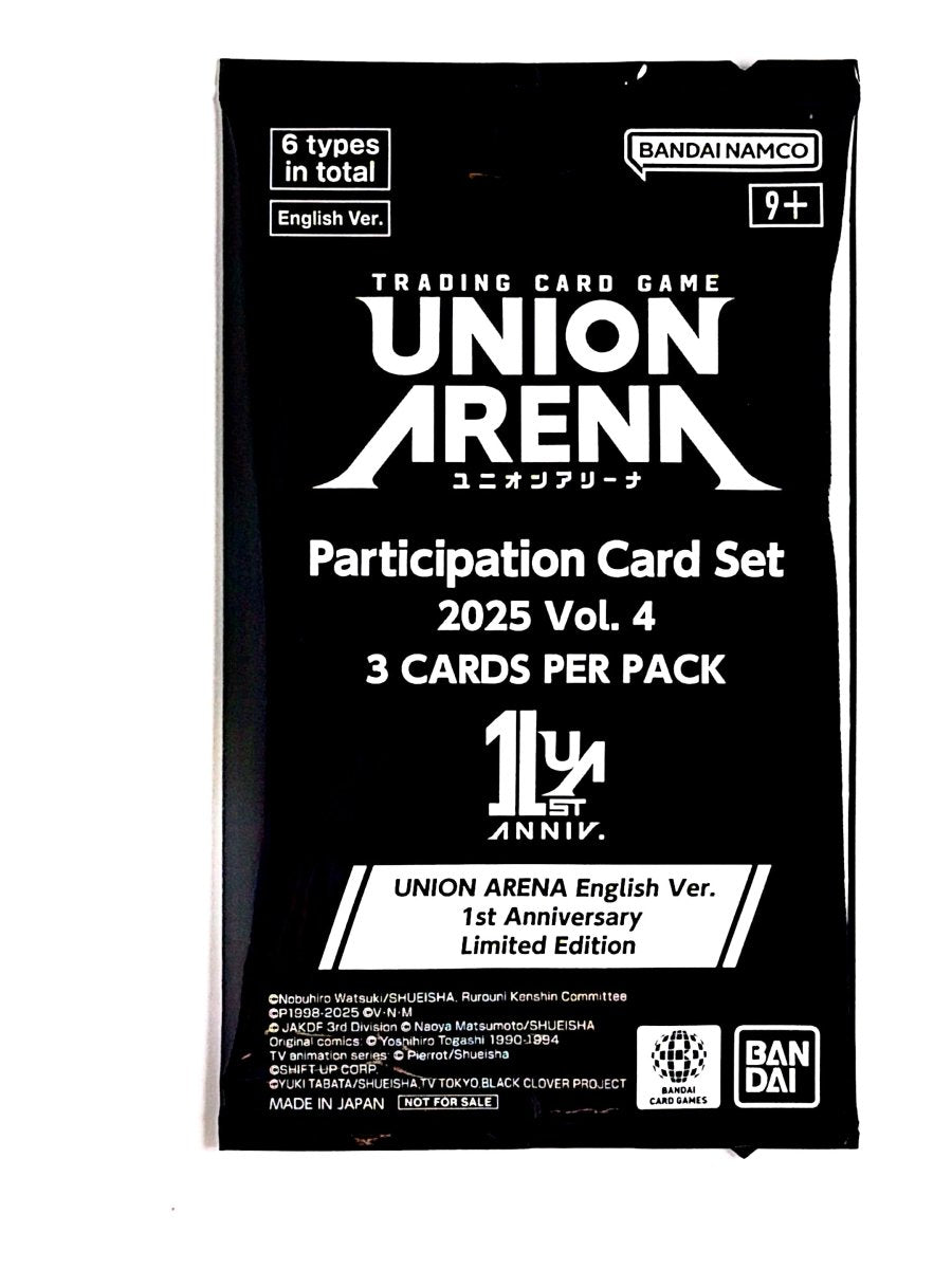 Union Arena - Participation Card Set Pack 2025 Vol. 4 - 1st Anniversary Set - Union Arena Promotion Cards (UEPR) by TCGDON on MYNTED