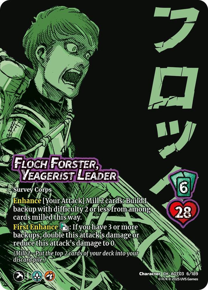 UniVersus Attack on Titan: Apocalypse AOT03 Floch Forster, Yeagerist Leader by Apex Cards on MYNTED
