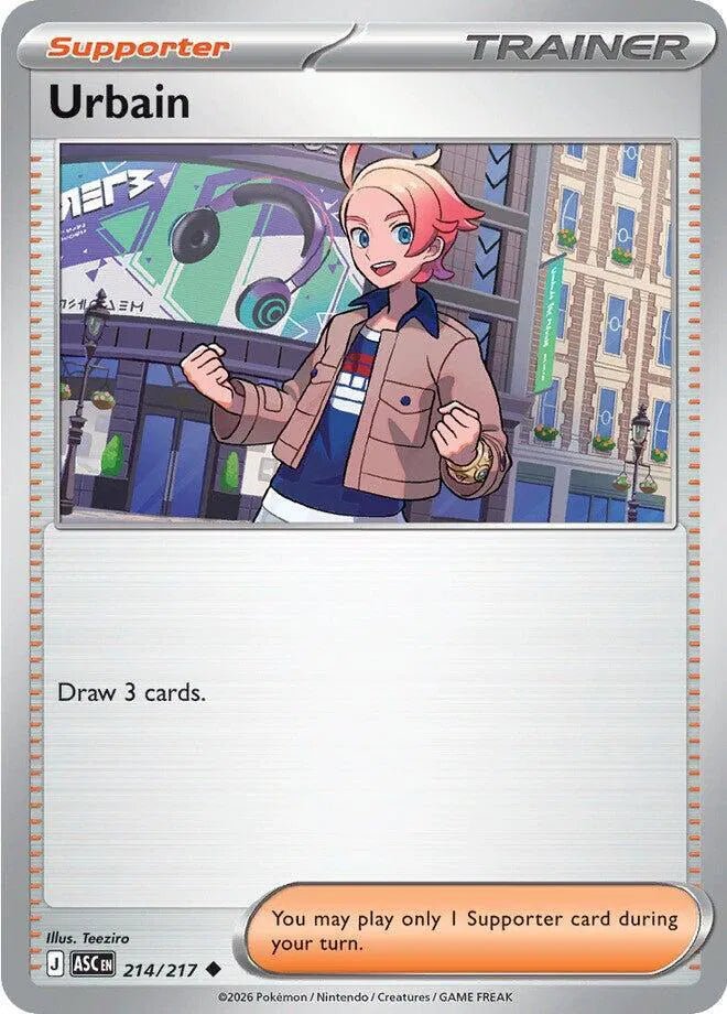 Urbain 214/217 - Ascended Heroes - Reverse Holofoil by Light Collectibles on MYNTED