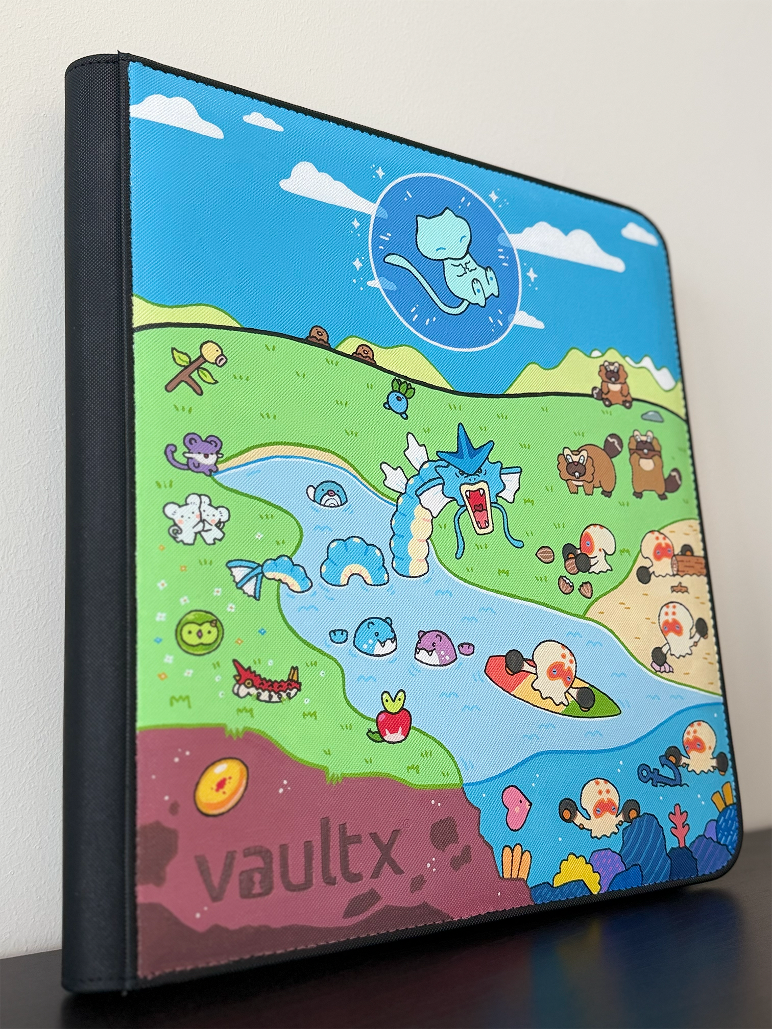 Bubble Mew & Friends - USGMEN inspired VaultX binder - Handpainted