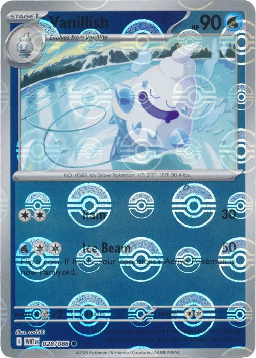 Vanillish - 028/086 (Poke Ball Pattern) - SV: White Flare (WHT) by SAFAQATI on MYNTED