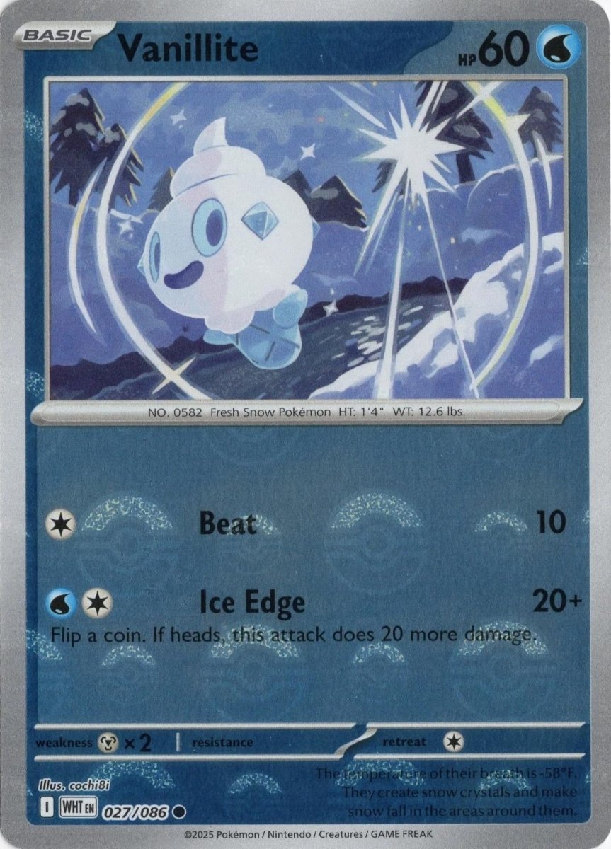 Vanillite - 027/086 (Poke Ball Pattern) - SV: White Flare (WHT) by SAFAQATI on MYNTED
