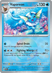 Vaporeon - 022/131 (Poke Ball Pattern) - SV: Prismatic Evolutions (PRE) by SAFAQATI on MYNTED