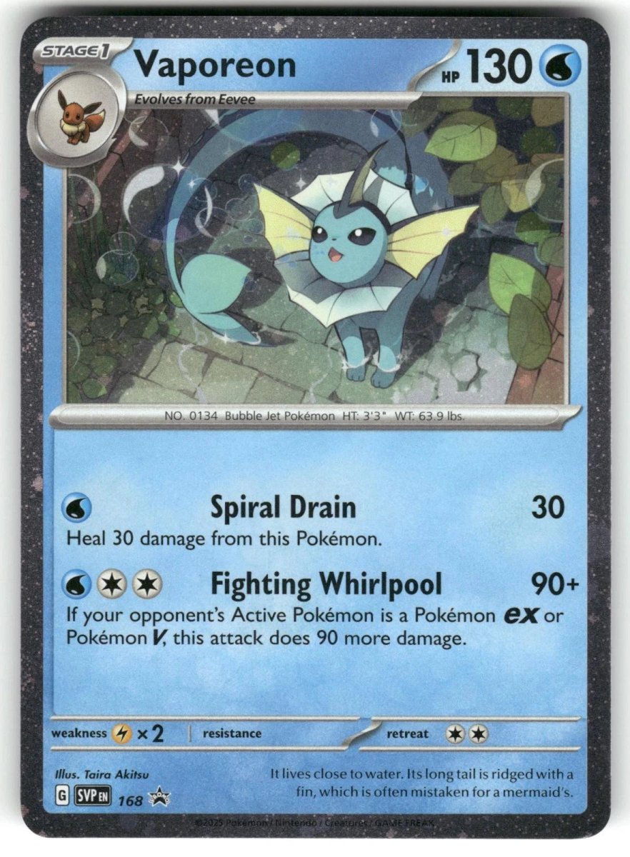Vaporeon - 168 (Cosmos Holo) - SV: Scarlet & Violet Promo Cards (SVP) by SAFAQATI on MYNTED